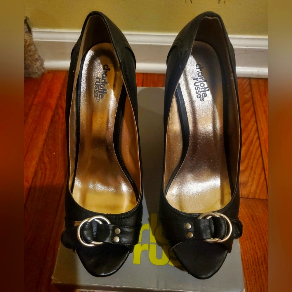 Charlotte Russe Brand slightly worn Black Shoes
